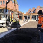 Beeld wordt terug geplaatst op het nieuwe winkelplein
