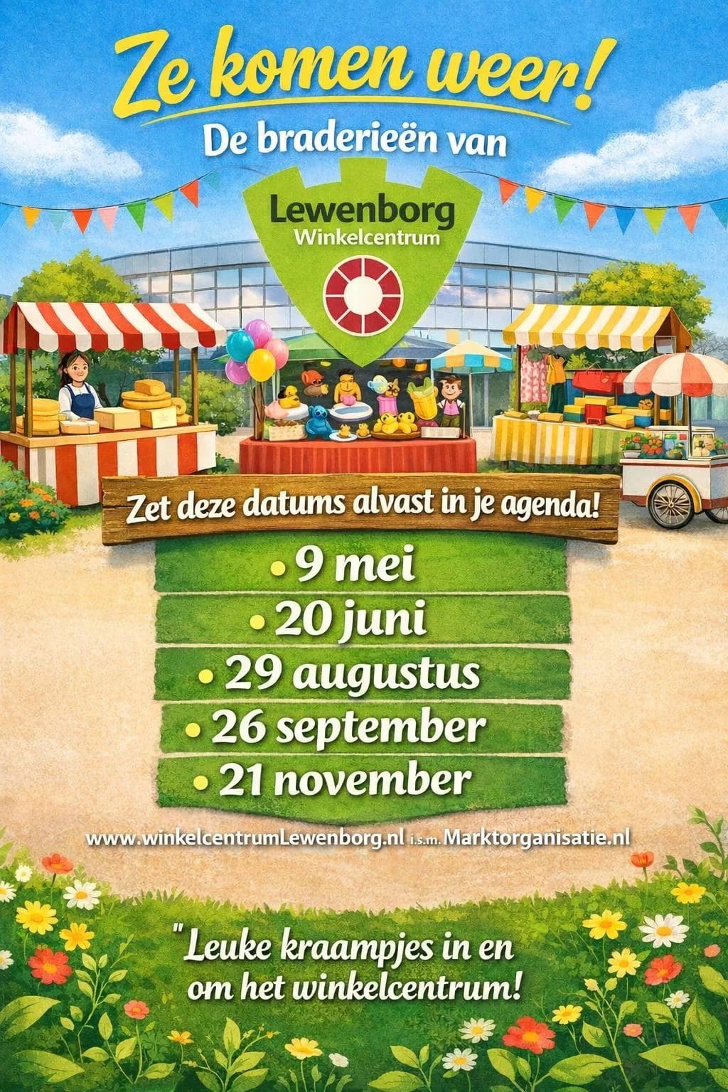 Braderie in winkelcentrum Lewenborg