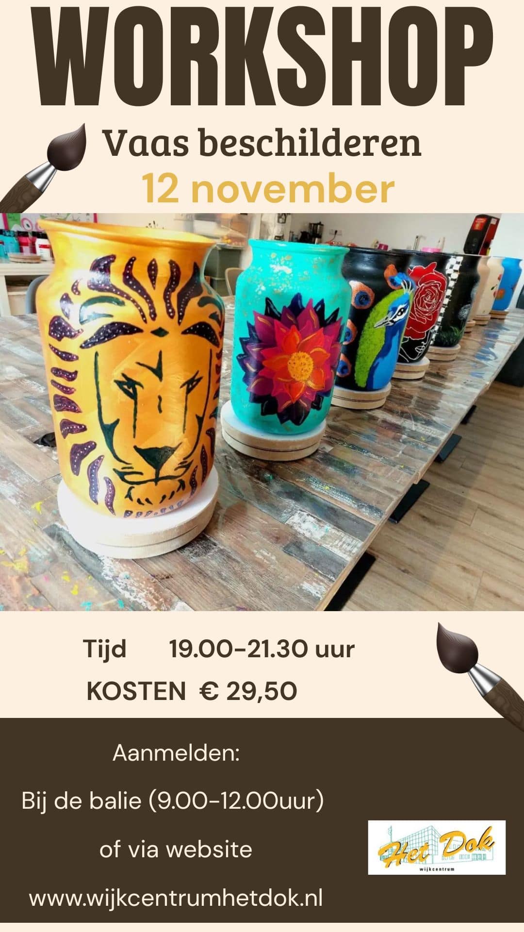 Workshop Vaas beschilderen