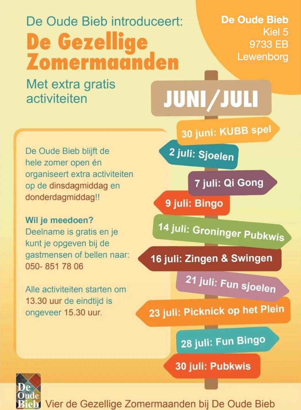 De Gezellige Zomermaanden bij De Oude Bieb