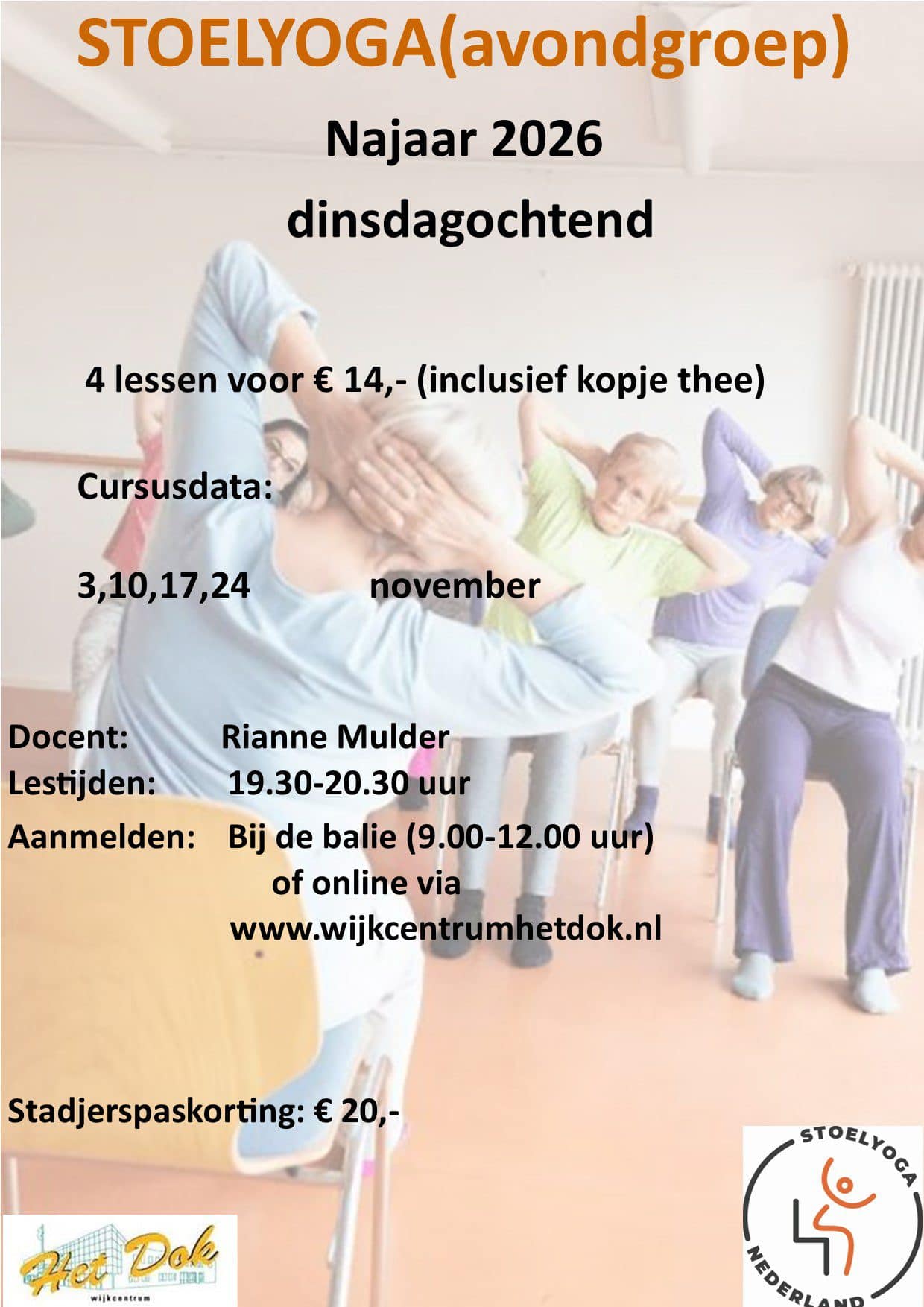 Stoelyoga (avondgroep)